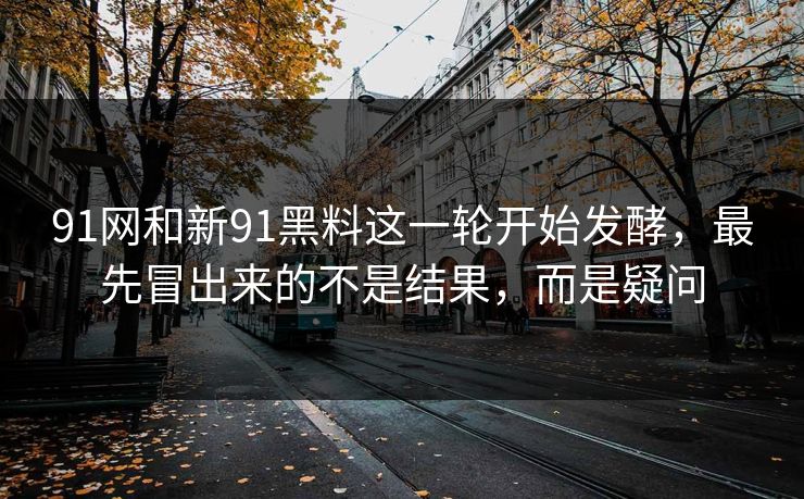 91网和新91黑料这一轮开始发酵，最先冒出来的不是结果，而是疑问