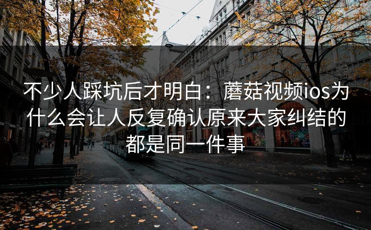 不少人踩坑后才明白：蘑菇视频ios为什么会让人反复确认原来大家纠结的都是同一件事